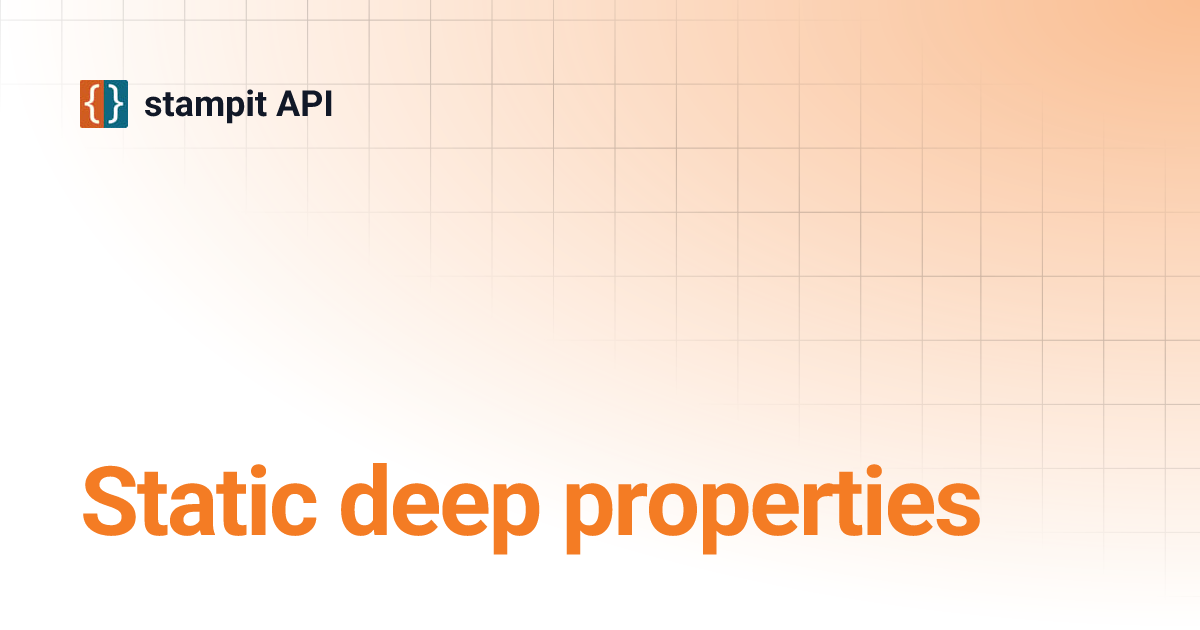 Static deep properties | stampit API